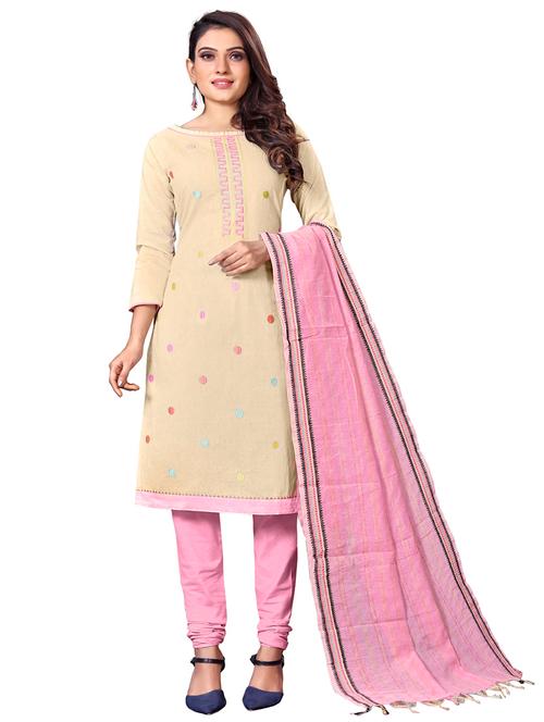 zari work self design unstitched suit set - 20385951 - Very Small Image - 1