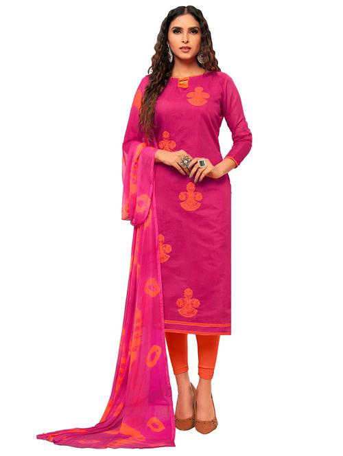 embroidered unstitched suit set - 20385971 - Very Small Image - 1