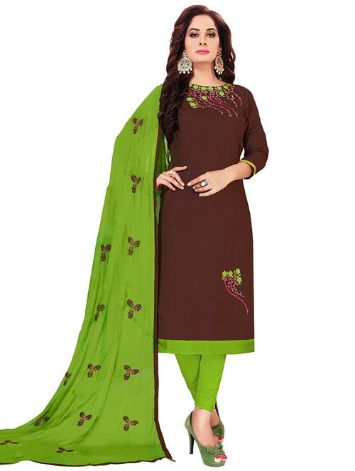 embroidered unstitched suit set - 20386005 - Very Small Image - 1