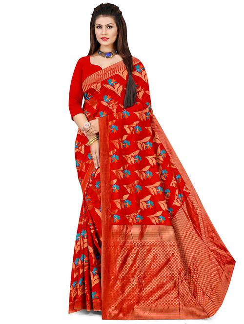 women zari work banarasi saree with blouse - 20386031 - Very Small Image - 1