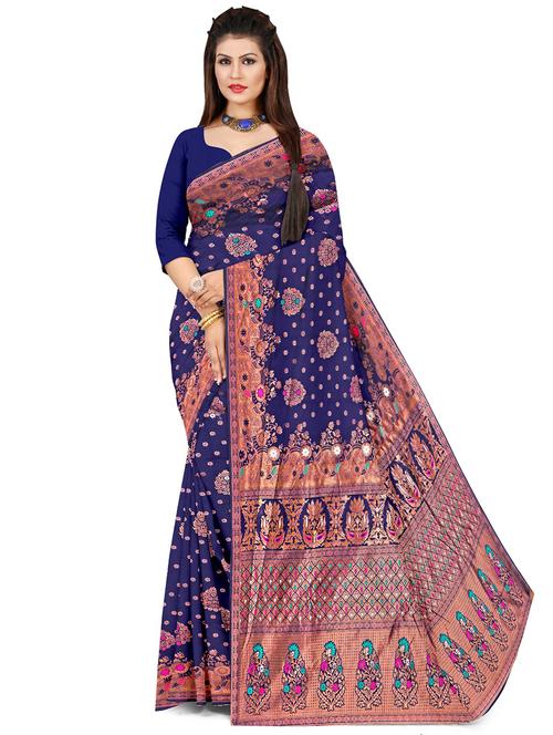 self design banarasi saree - 20386039 - Very Small Image - 1