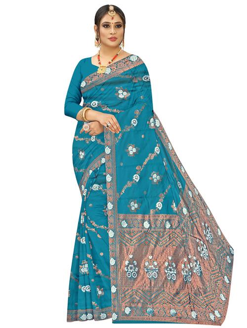 women zari work banarasi saree - 20386065 - Very Small Image - 1