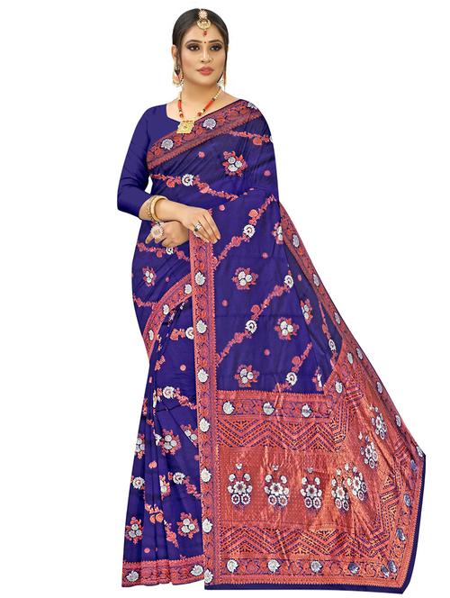 women zari work banarasi saree - 20386067 - Very Small Image - 1