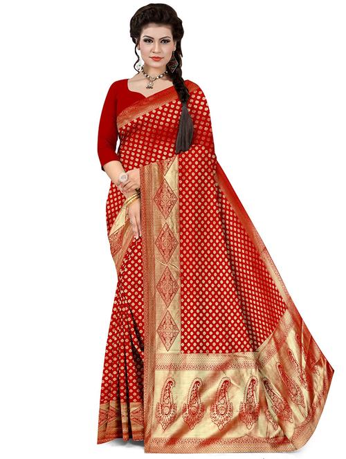 zari work self design banarasi saree - 20386078 - Very Small Image - 1