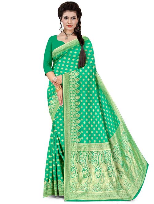 women zari work banarasi saree - 20386095 - Very Small Image - 1