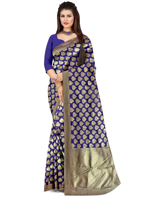 zari work self design banarasi saree - 20386149 - Very Small Image - 1