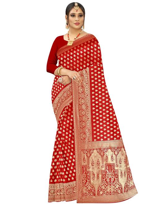 zari work self design banarasi saree - 20386150 - Very Small Image - 1