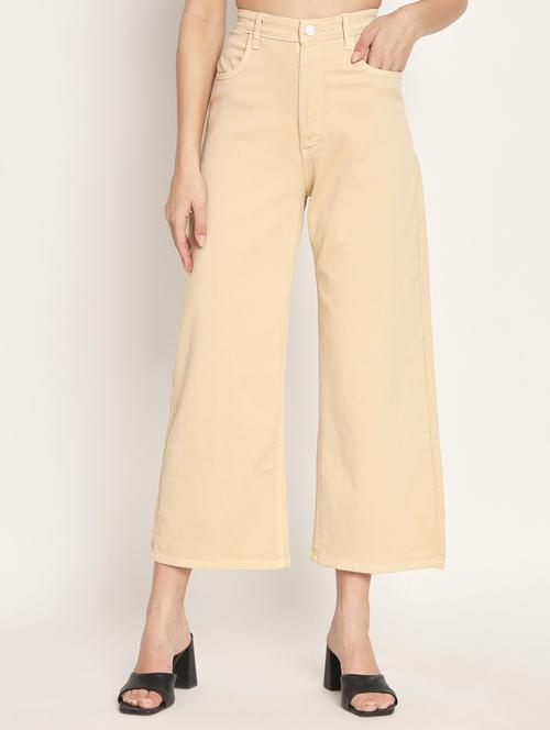 women's plain wide leg jeans - 20386489 - Very Small Image - 1