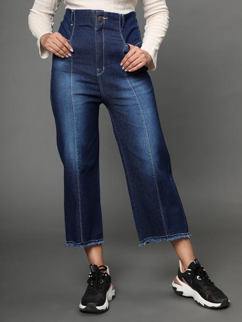 women's plain straight fit jeans - 20386603 - Very Small Image - 1