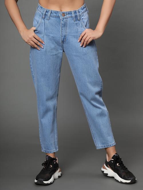 women's plain mom fit jeans - 20386605 - Very Small Image - 1