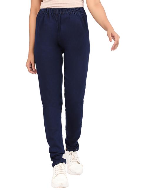 women navy blue denim jegging - 20386795 - Very Small Image - 1