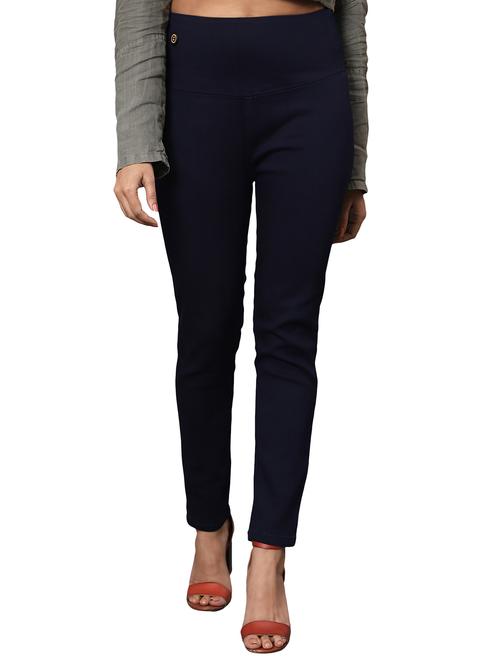 women navy blue denim jegging - 20386799 - Very Small Image - 1