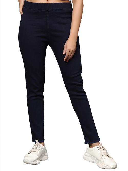 women navy blue denim jegging - 20386817 - Very Small Image - 1
