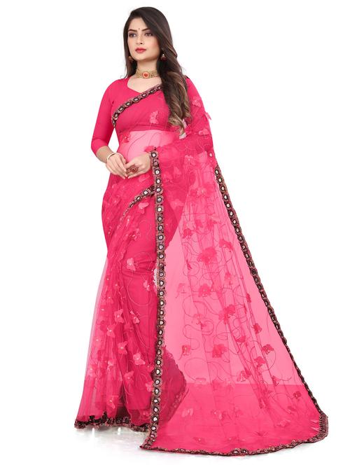 lace detailed applique work saree - 20387582 - Very Small Image - 1