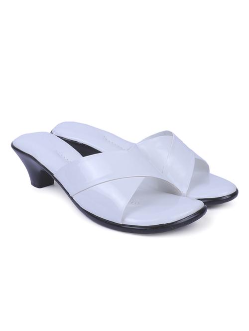 white leather slip on sandals - 20387802 - Very Small Image - 1