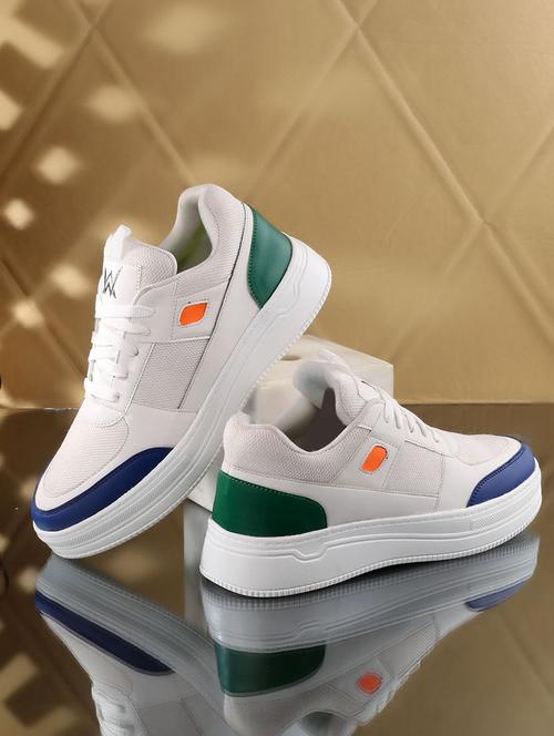 men color block white lace up sneaker - 20387881 - Very Small Image - 1