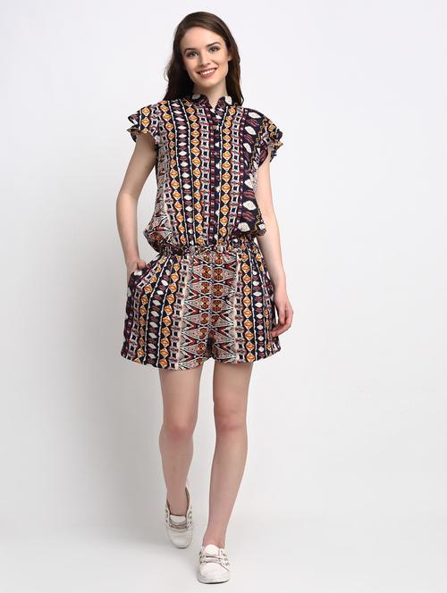 multi colored printed romper jumpsuit - 20389126 - Very Small Image - 1