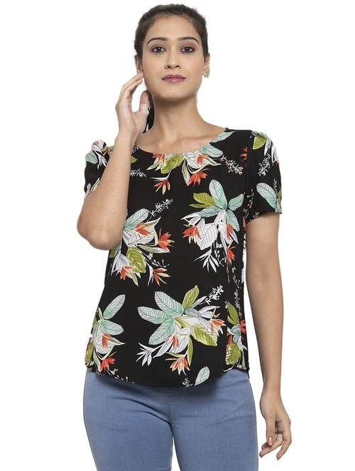 women floral print round neck top - 20389258 - Very Small Image - 1