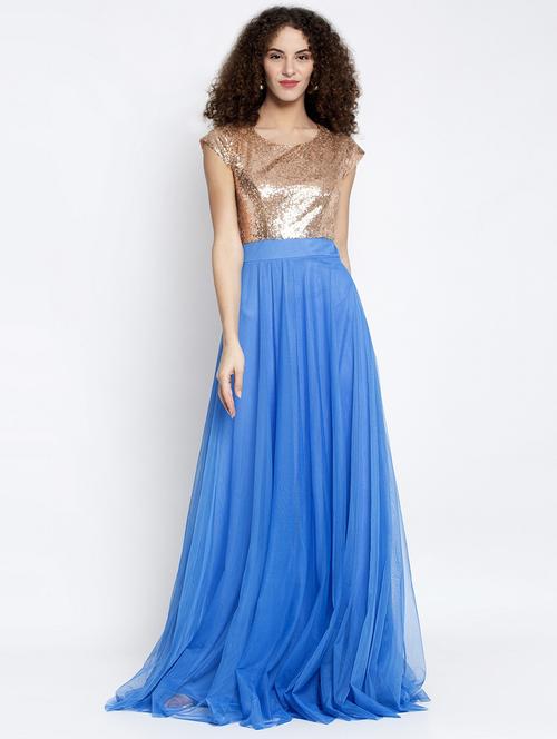 multi color sequin work gown dress - 20389433 - Very Small Image - 1