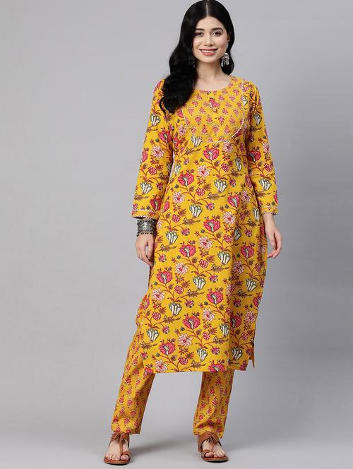 floral printed kurta pant set - 20389818 - Very Small Image - 1