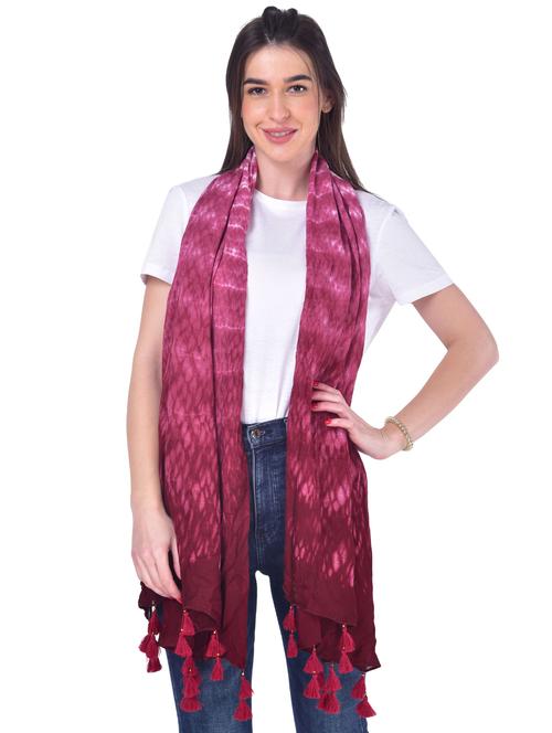 women tie & dye scarf - 20389857 - Very Small Image - 1