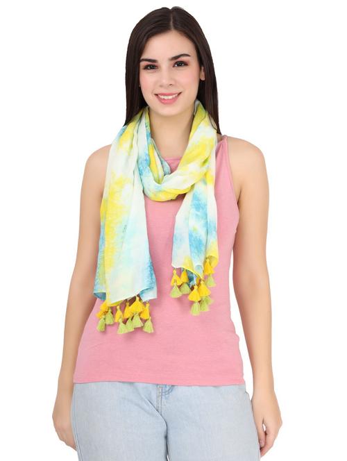women tie & dye scarf - 20389899 - Very Small Image - 1