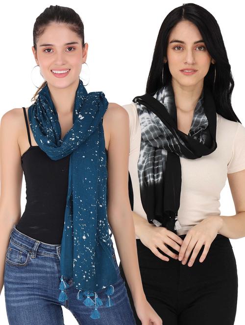 pack of 2 viscose scarf - 20389997 - Very Small Image - 1
