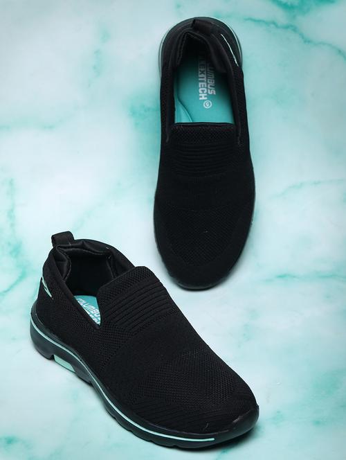 men solid black slip on sport shoe - 20391163 - Very Small Image - 1