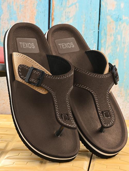 men color block brown flip flop - 20393309 - Very Small Image - 1