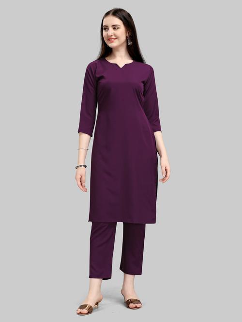 purple kurta pant set - 20393654 - Very Small Image - 1