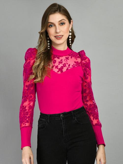 pink polyester regular top - 20394618 - Very Small Image - 1