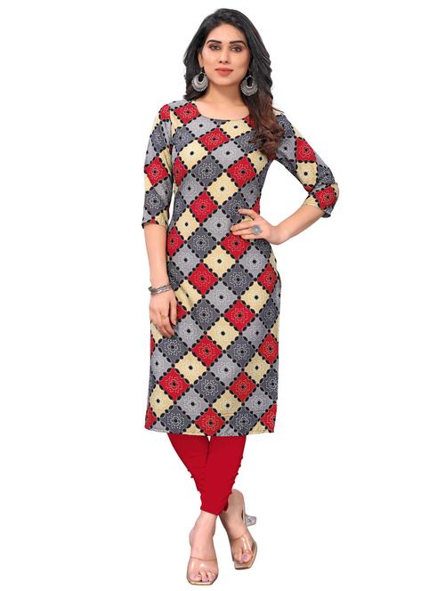 multi colored printed straight kurta - 20394775 - Very Small Image - 1