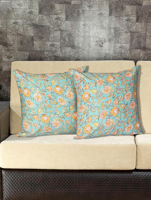 texstylers cotton printed 16 x 16 inches jaipuri cushions cover, pack of 2 - 20394991 - Very Small Image - 1