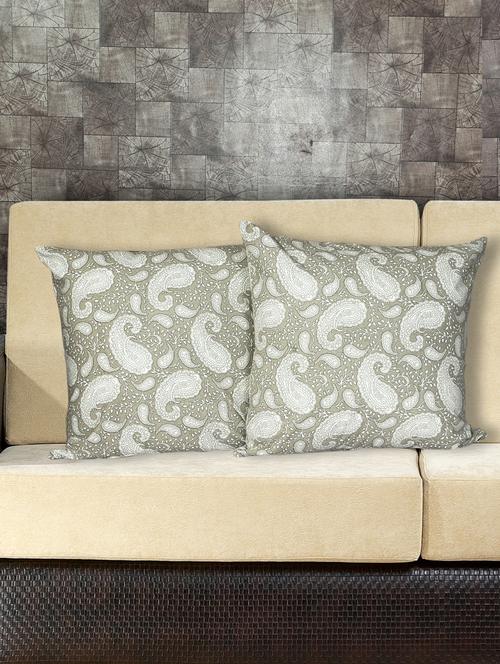 texstylers cotton printed 16 x 16 inches jaipuri cushions cover, pack of 2 - 20394999 - Very Small Image - 1