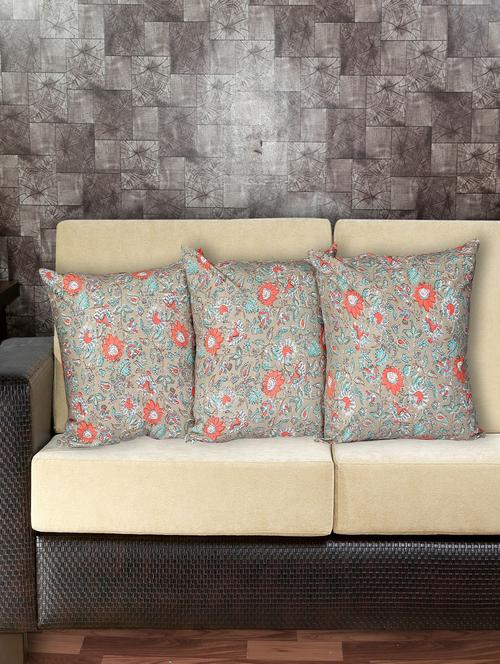 texstylers cotton printed 16 x 16 inches jaipuri cushions cover, pack of 3 - 20395004 - Very Small Image - 1