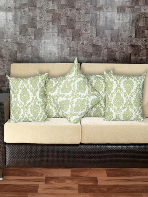 texstylers cotton printed 16 x 16 inches jaipuri cushions cover, pack of 5 - 20395019 - Very Small Image - 1