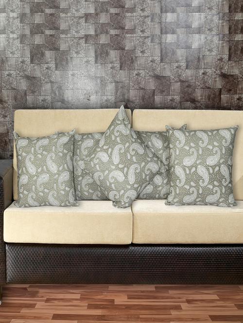 texstylers cotton printed 16 x 16 inches jaipuri cushions cover, pack of 5 - 20395023 - Very Small Image - 1