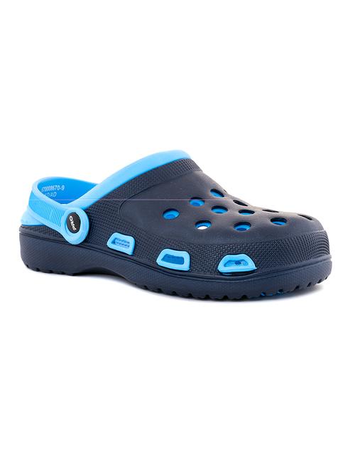 men textured navy blue clogs - 20395179 - Very Small Image - 1