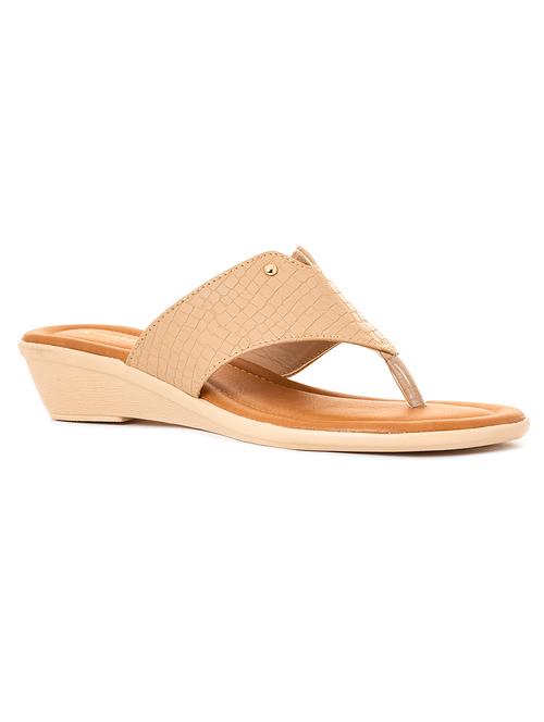 women's beige textured sandal - 20395221 - Very Small Image - 1
