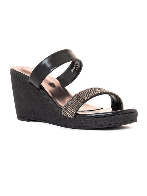 women's black slip on wedge - 20395228 - Very Small Image - 1