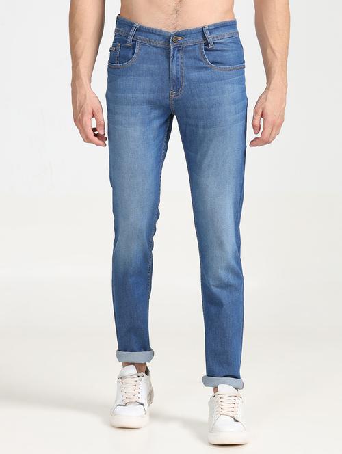 men mid rise light washed jeans - 20396697 - Very Small Image - 1