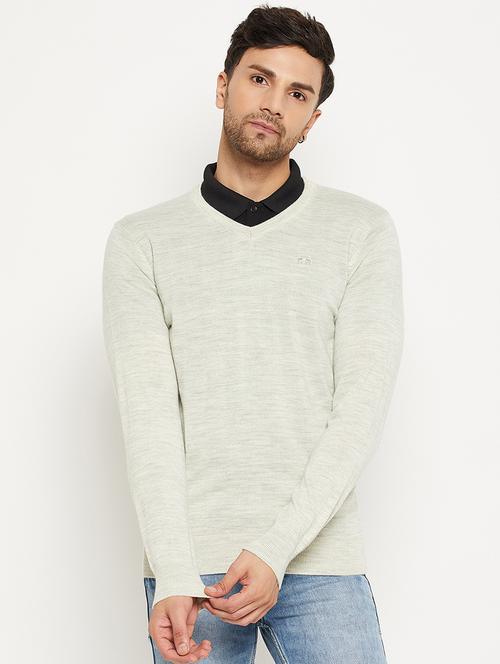 cream wool blend pullover - 20396740 - Very Small Image - 1