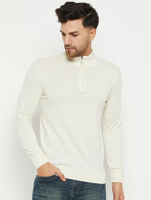 off white wool blend pullover - 20396790 - Very Small Image - 1