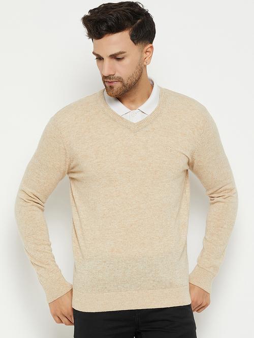 beige wool blend pullover - 20396792 - Very Small Image - 1