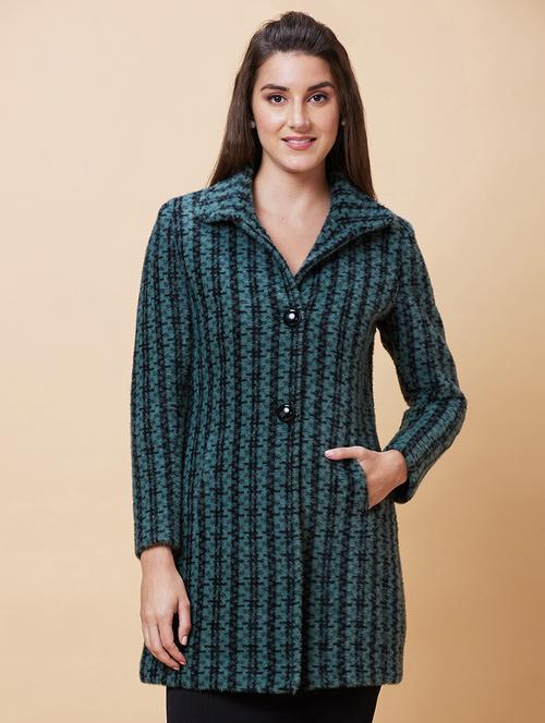 green self design blanket coat - 20397225 - Very Small Image - 1