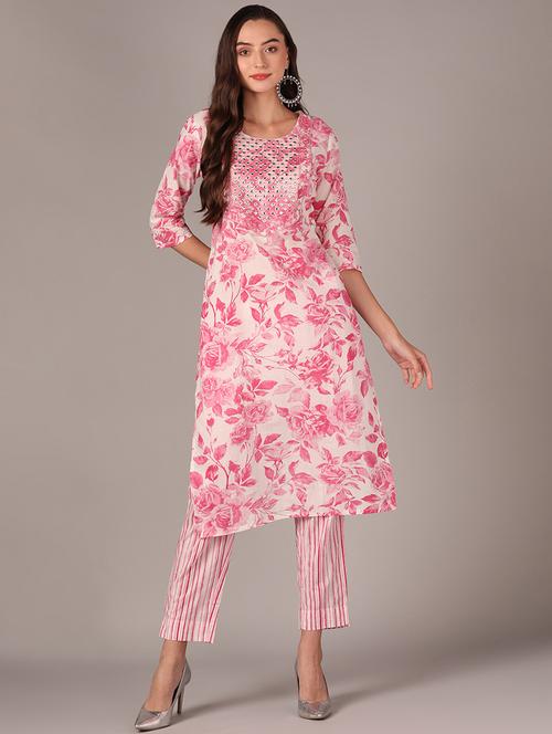 floral kurta pant set - 20397255 - Very Small Image - 1