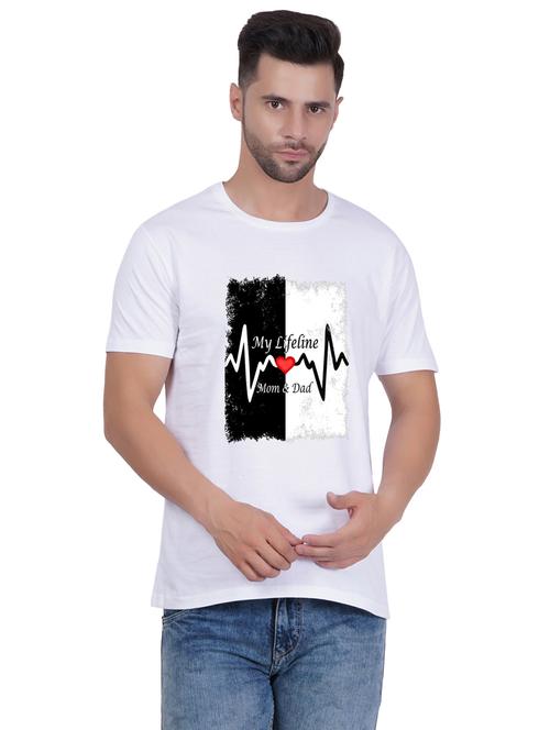 round neck printed unisex t-shirt - 20398193 - Very Small Image - 1