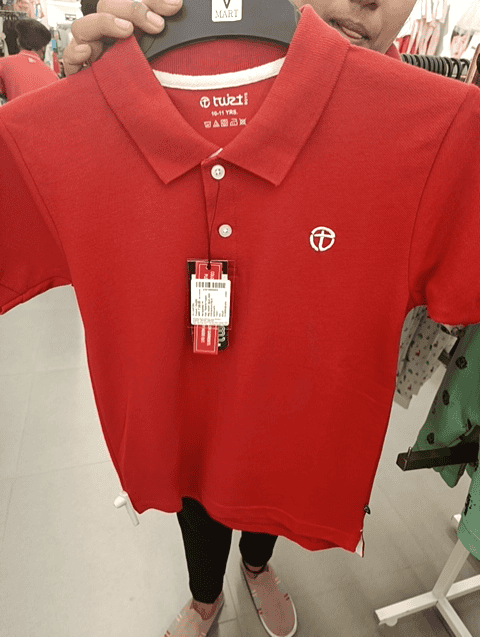 red cotton blend tshirt - 20399620 - Very Small Image - 1