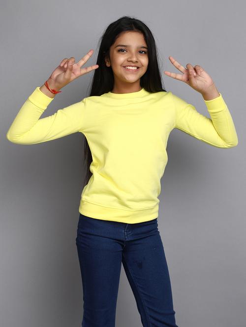 yellow acrylic chest print sweatshirt - 20401236 - Very Small Image - 1