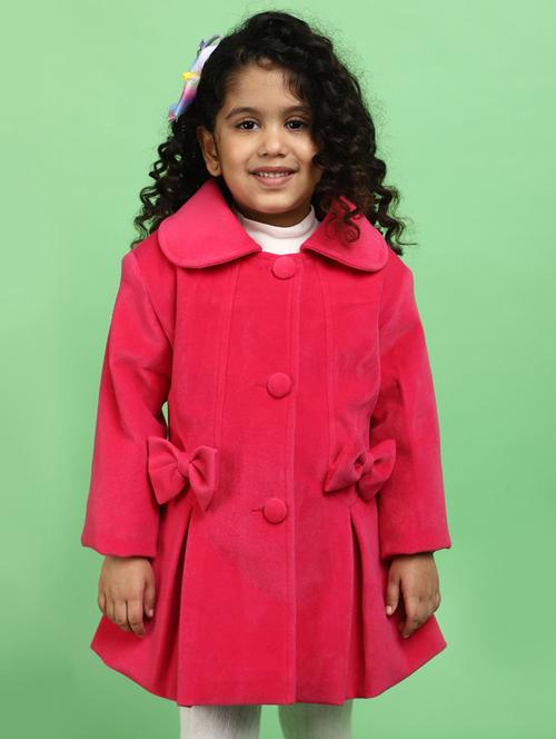 fuchsia cotton regular jackets & coat - 20401256 - Very Small Image - 1